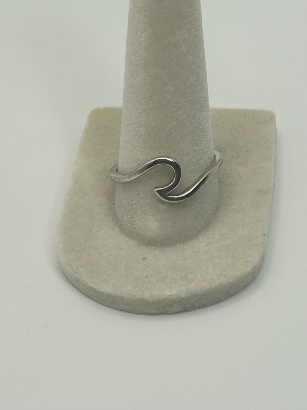 Sterling Silver Wave Open Ring Size 8.75 Stamped S925 Lightweight Unsigned